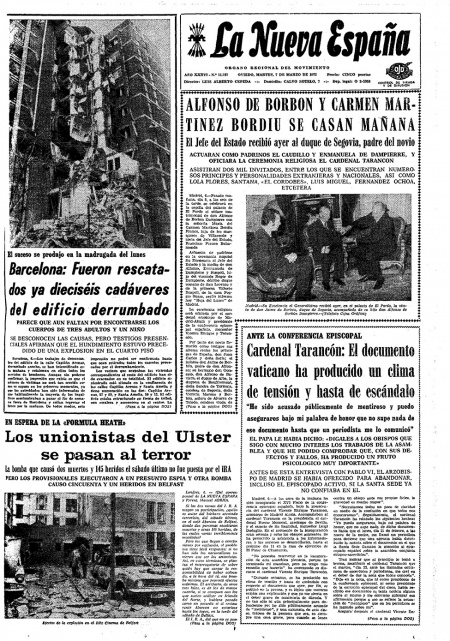Portada Martes 7 de  de 1972