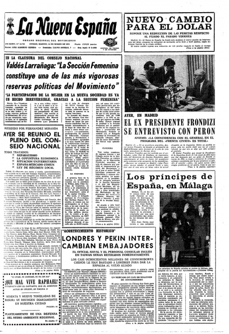 Portada Martes 14 de  de 1972