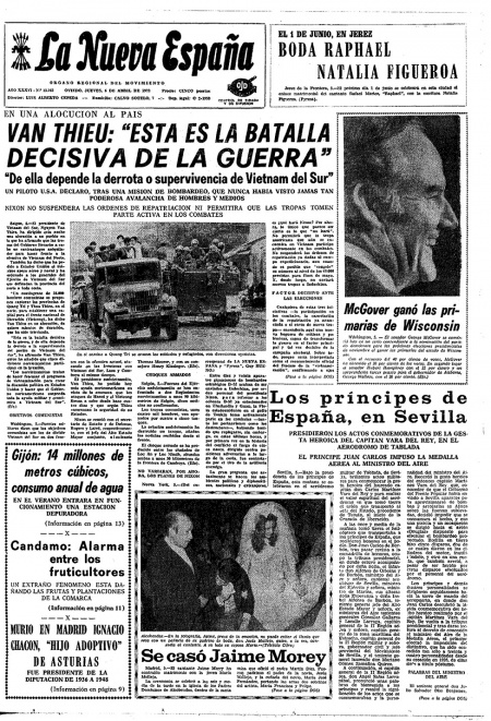 Portada Jueves 6 de  de 1972
