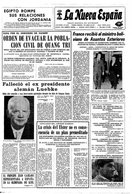 Portada Viernes 7 de  de 1972