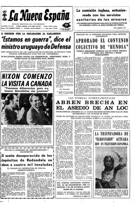 Portada Sábado 15 de  de 1972