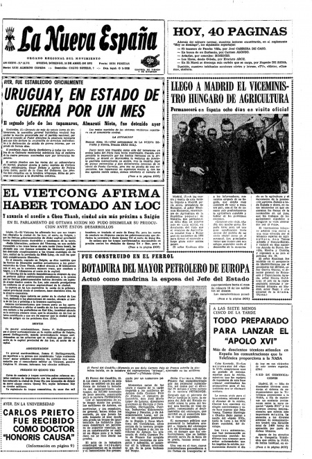Portada Domingo 16 de  de 1972