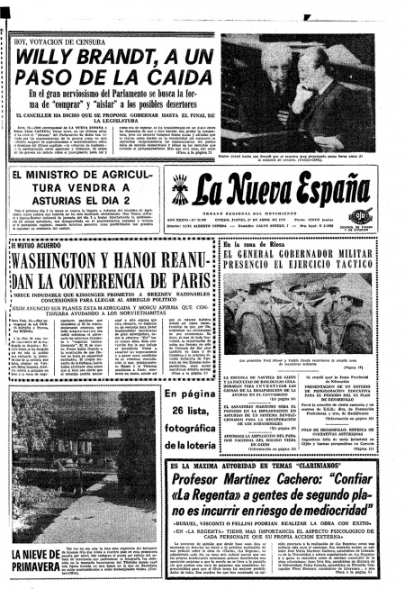 Portada Jueves 27 de  de 1972