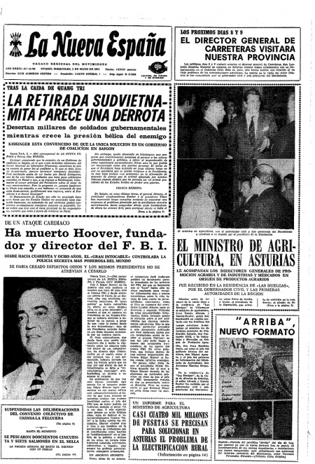 Portada Miércoles 3 de  de 1972