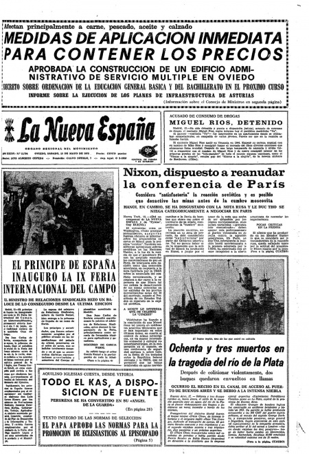 Portada Sábado 13 de  de 1972