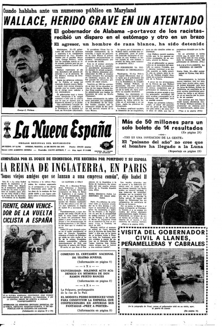 Portada Martes 16 de  de 1972