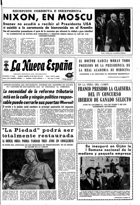 Portada Martes 23 de  de 1972