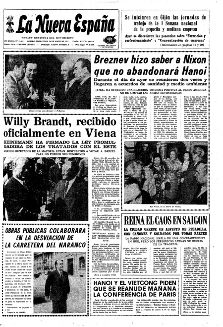 Portada Miércoles 24 de  de 1972