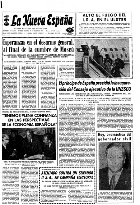 Portada Martes 30 de  de 1972