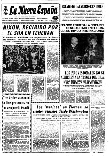 Portada Miércoles 31 de  de 1972