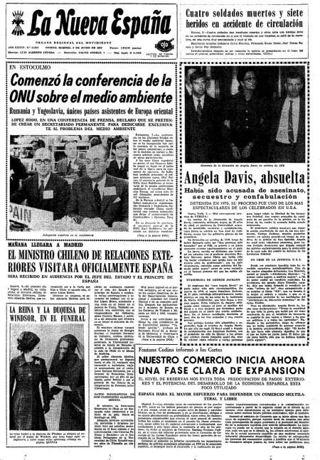 Portada Martes 6 de  de 1972