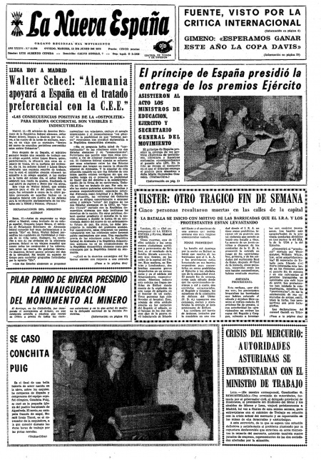Portada Martes 13 de  de 1972