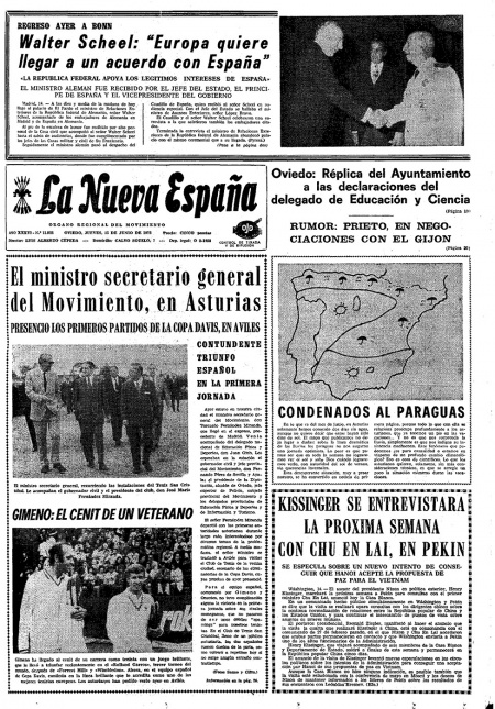 Portada Jueves 15 de  de 1972
