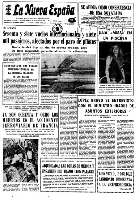 Portada Martes 20 de  de 1972