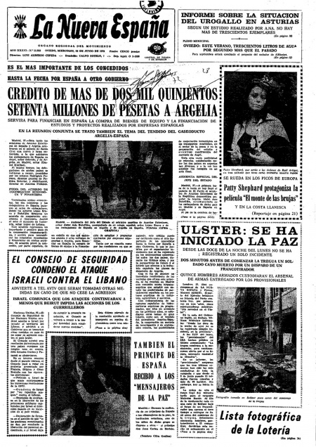 Portada Miércoles 28 de  de 1972