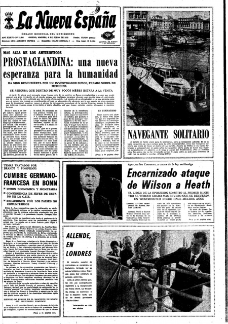 Portada Martes 4 de  de 1972