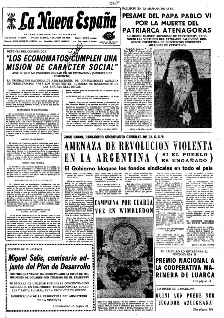 Portada Sábado 8 de  de 1972