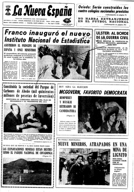 Portada Miércoles 12 de  de 1972