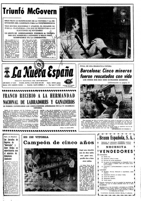 Portada Jueves 13 de  de 1972
