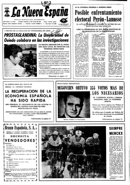 Portada Viernes 14 de  de 1972