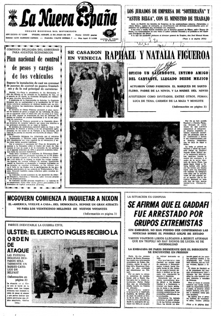 Portada Sábado 15 de  de 1972
