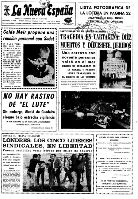 Portada Jueves 27 de  de 1972