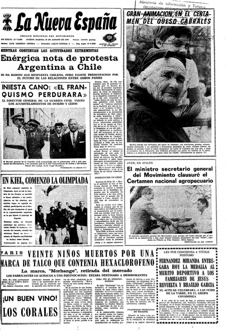 Portada Martes 29 de  de 1972