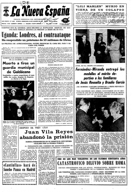 Portada Miércoles 30 de  de 1972