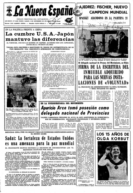 Portada Sábado 2 de  de 1972