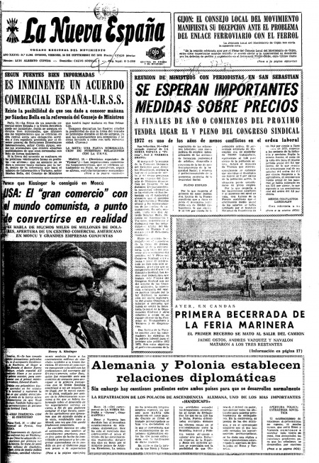 Portada Viernes 15 de  de 1972