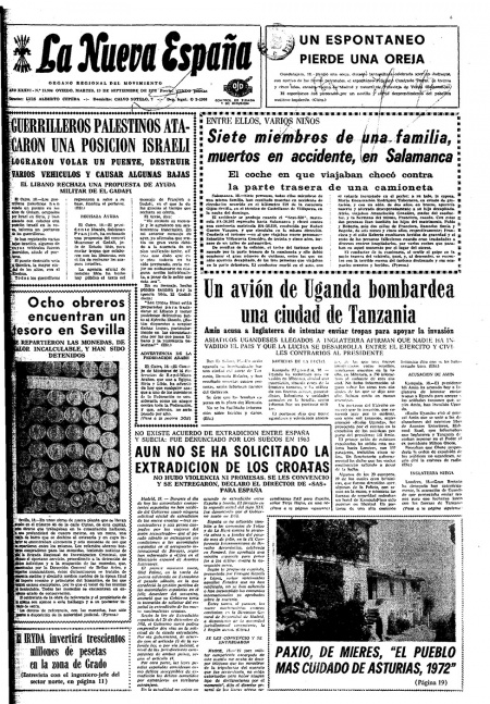 Portada Martes 19 de  de 1972