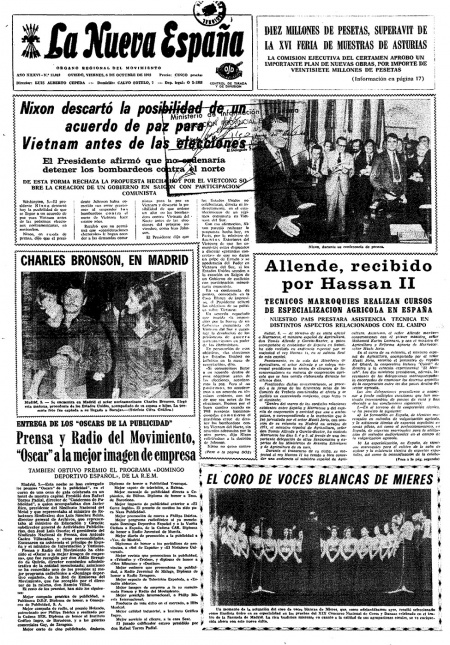 Portada Viernes 6 de Octubre de 1972