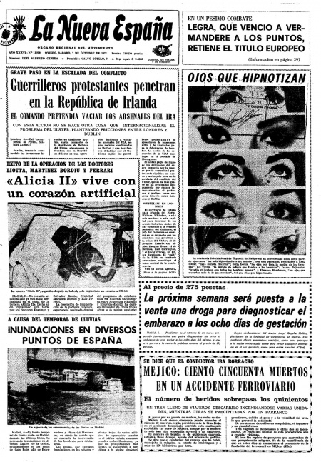 Portada Sábado 7 de Octubre de 1972