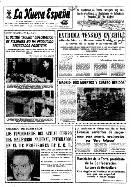 Portada Sábado 14 de Octubre de 1972