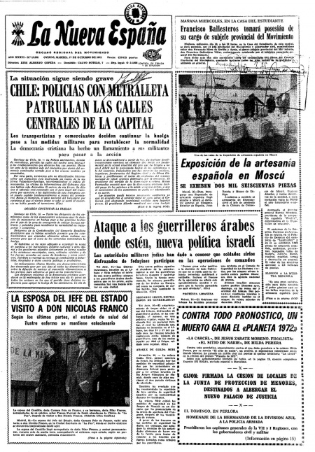 Portada Martes 17 de Octubre de 1972