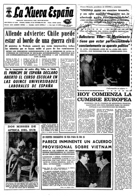 Portada Jueves 19 de Octubre de 1972