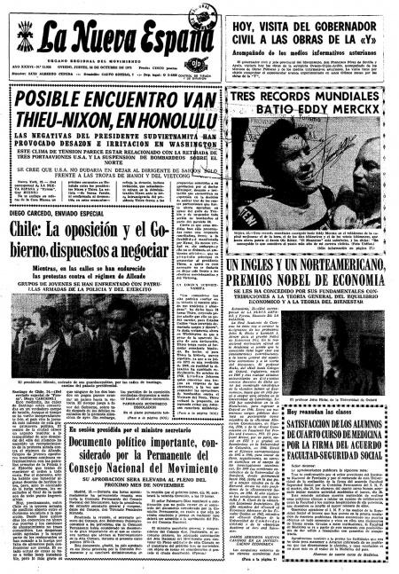 Portada Jueves 26 de Octubre de 1972