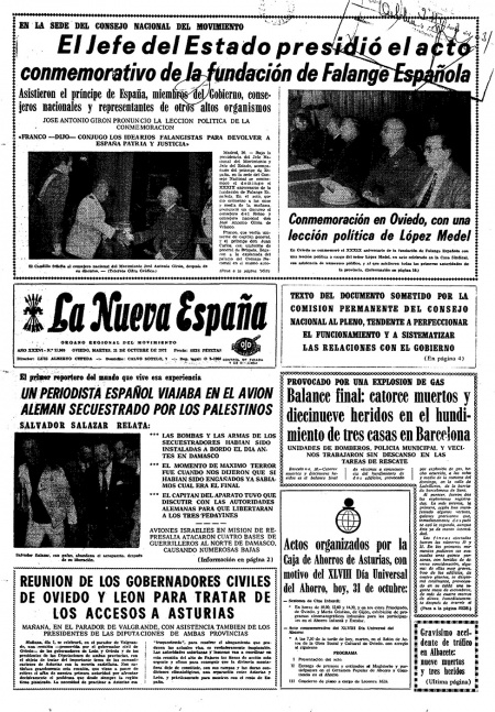 Portada Martes 31 de Octubre de 1972