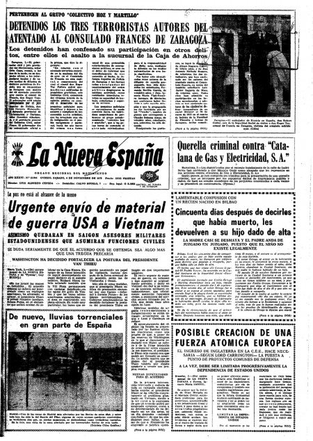 Portada Sábado 4 de Noviembre de 1972