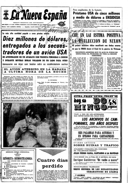 Portada Domingo 12 de Noviembre de 1972
