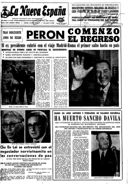 Portada Miércoles 15 de Noviembre de 1972