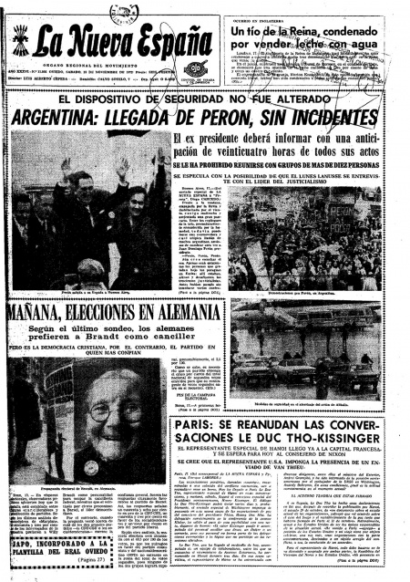 Portada Sábado 18 de Noviembre de 1972