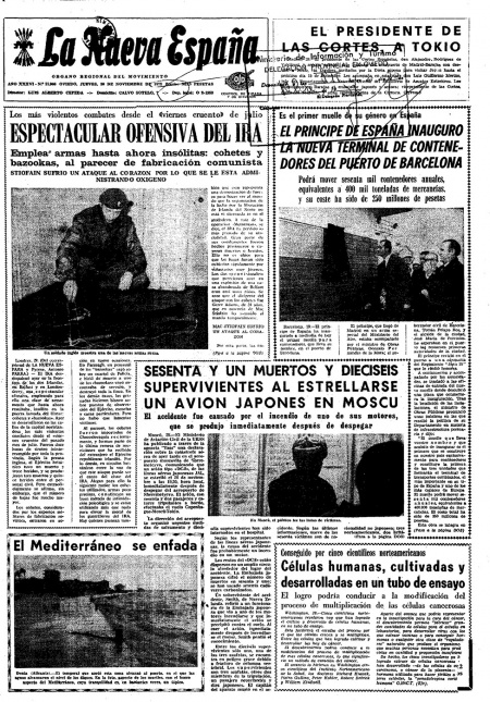 Portada Jueves 30 de Noviembre de 1972