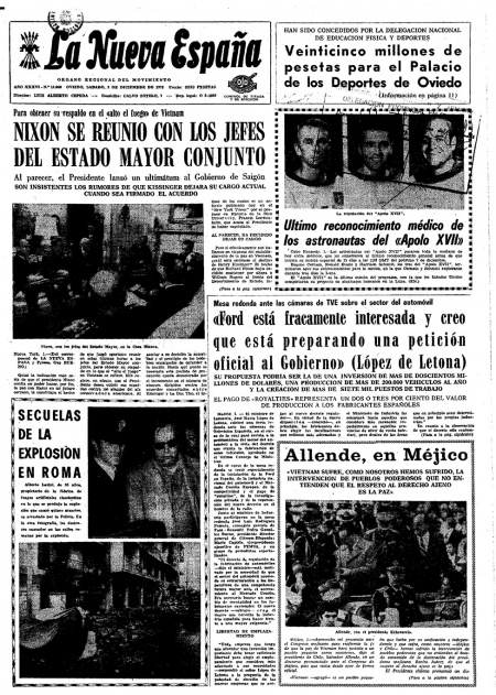 Portada Sábado 2 de Diciembre de 1972