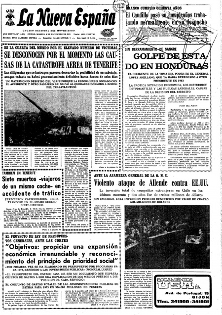 Portada Martes 5 de Diciembre de 1972