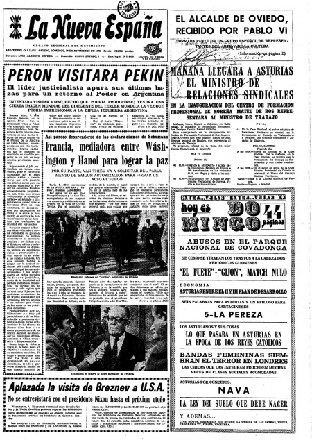 Portada Domingo 10 de Diciembre de 1972