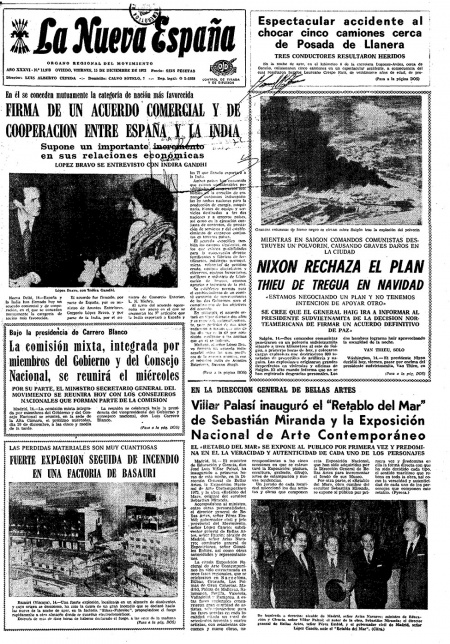Portada Viernes 15 de Diciembre de 1972