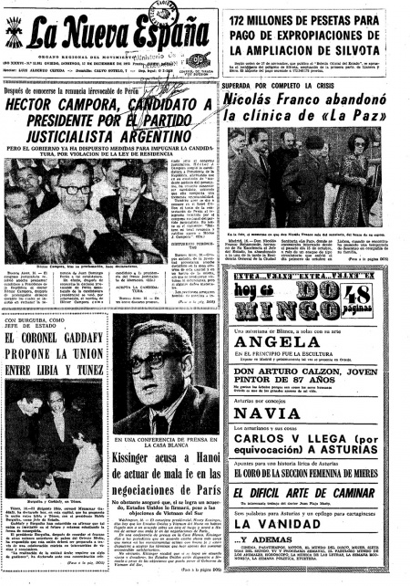 Portada Domingo 17 de Diciembre de 1972