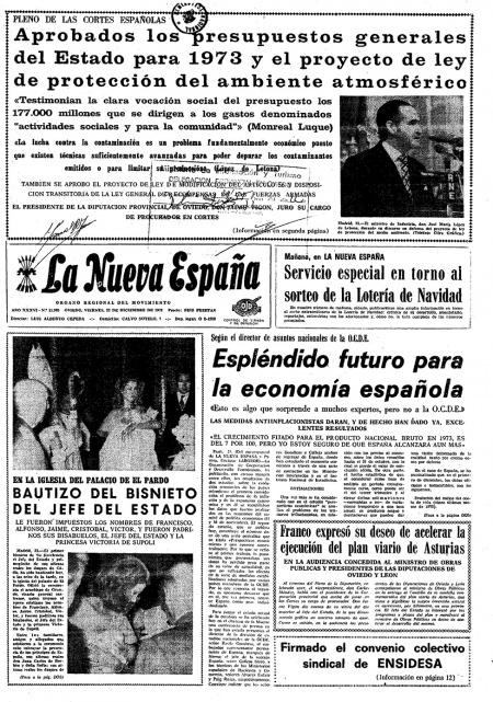 Portada Viernes 22 de Diciembre de 1972