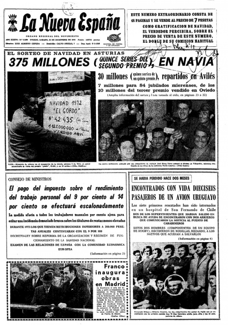 Portada Sábado 23 de Diciembre de 1972